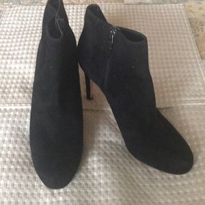 Via Spiga black suede boots. 3” appx heel